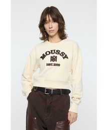 MOUSSY（マウジー）の「MOUSSY F/LEATHER PATCH プルオーバー（スウェット・レディース）」