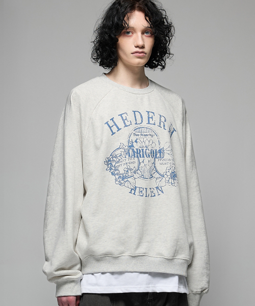 HEDER HELEN(ヘダーヘレン)の「Marigold m/grey sweat shirts(スウェット・レディース・その他・SMALL/MEDIUM/LARGE)」の1枚目の写真