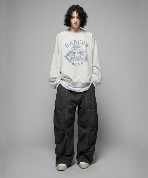 HEDER HELEN(ヘダーヘレン)の「Marigold m/grey sweat shirts(スウェット・レディース・その他・SMALL/MEDIUM/LARGE)」の2枚目の写真