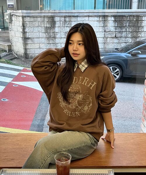 HEDER HELEN(ヘダーヘレン)の「Marigold m/grey sweat shirts(スウェット・レディース・その他・SMALL/MEDIUM/LARGE)」の5枚目の写真