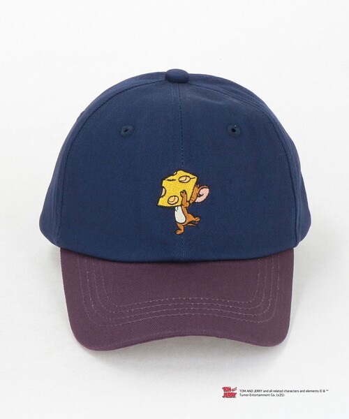 green label relaxing（グリーンレーベルリラクシング）の「【別注】＜URBAMENT＞TOM AND JERRY キャップ / CAP / キッズ（キャップ・キッズ・ブラック/ロイヤルブルー・FREE(52-55cm)）」の3枚目の写真