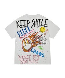 THE MADNESS（ザ マッドネス）の「HAND WORK KEEP SMILE T-SHIRTS_WH（Tシャツ/カットソー）」