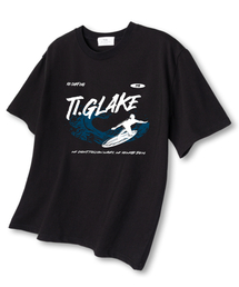 リサーフィン オーバーサイズ 半袖Tシャツ ブラック