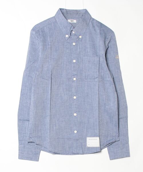 TMT(ティーエムティー)の「【TMT/ティーエムティー】COTTON LINEN CHAMBRAY SHIRTS(シャツ/ブラウス・メンズ・オレンジ/ネイビー/ピンク/ホワイト・MEDIUM/LARGE/X-LARGE/SMALL)」の2枚目の写真