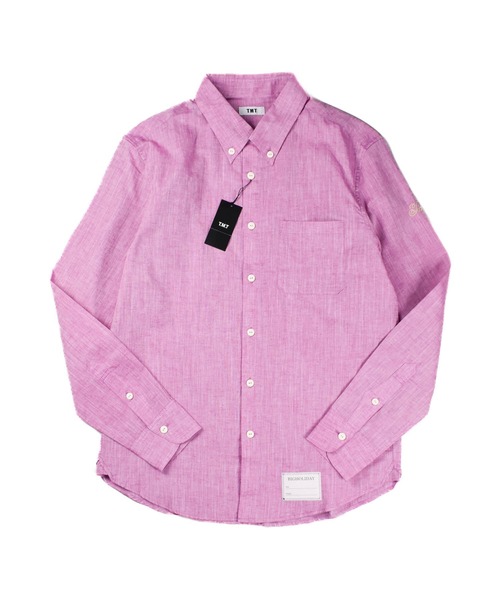 TMT(ティーエムティー)の「【TMT/ティーエムティー】COTTON LINEN CHAMBRAY SHIRTS(シャツ/ブラウス・メンズ・オレンジ/ネイビー/ピンク/ホワイト・MEDIUM/LARGE/X-LARGE/SMALL)」の3枚目の写真