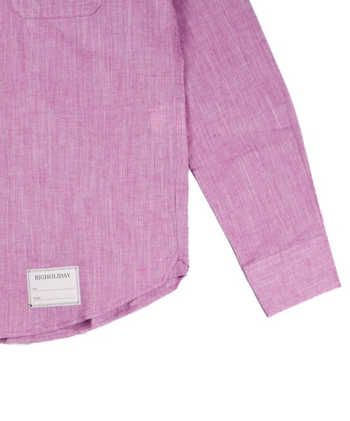 TMT(ティーエムティー)の「【TMT/ティーエムティー】COTTON LINEN CHAMBRAY SHIRTS(シャツ/ブラウス・メンズ・オレンジ/ネイビー/ピンク/ホワイト・MEDIUM/LARGE/X-LARGE/SMALL)」の6枚目の写真