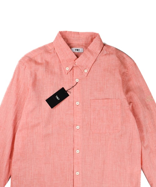 TMT(ティーエムティー)の「【TMT/ティーエムティー】COTTON LINEN CHAMBRAY SHIRTS(シャツ/ブラウス・メンズ・オレンジ/ネイビー/ピンク/ホワイト・MEDIUM/LARGE/X-LARGE/SMALL)」の10枚目の写真