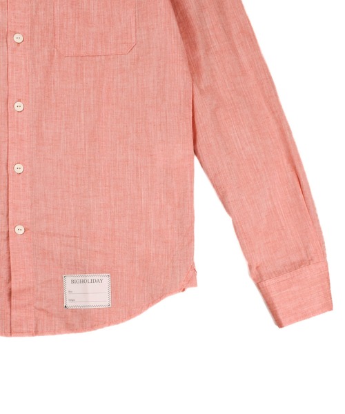 TMT(ティーエムティー)の「【TMT/ティーエムティー】COTTON LINEN CHAMBRAY SHIRTS(シャツ/ブラウス・メンズ・オレンジ/ネイビー/ピンク/ホワイト・MEDIUM/LARGE/X-LARGE/SMALL)」の11枚目の写真