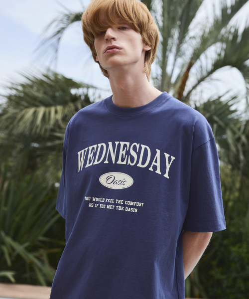 WEDNESDAY OASIS(ウェンズデーオアシス)の「シグネチャーオーバーサイズ半袖Tシャツ(6色)(Tシャツ/カットソー・レディース・ブルー/グリーン/ネイビー/グレー/ブラック/アイボリー・LARGE/MEDIUM)」の16枚目の写真