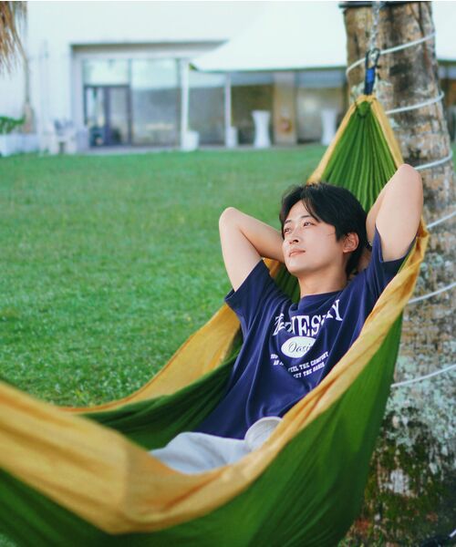 WEDNESDAY OASIS(ウェンズデーオアシス)の「シグネチャーオーバーサイズ半袖Tシャツ(6色)(Tシャツ/カットソー・レディース・ブルー/グリーン/ネイビー/グレー/ブラック/アイボリー・LARGE/MEDIUM)」の18枚目の写真