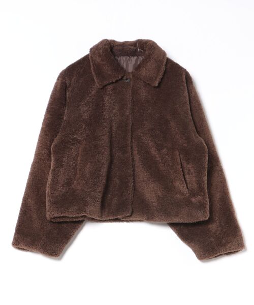 VICKY（ビッキー）の「ボアコクーンスリーブブルゾン（ブルゾン・レディース・ブラウン/ブラック・M）」の2枚目の写真