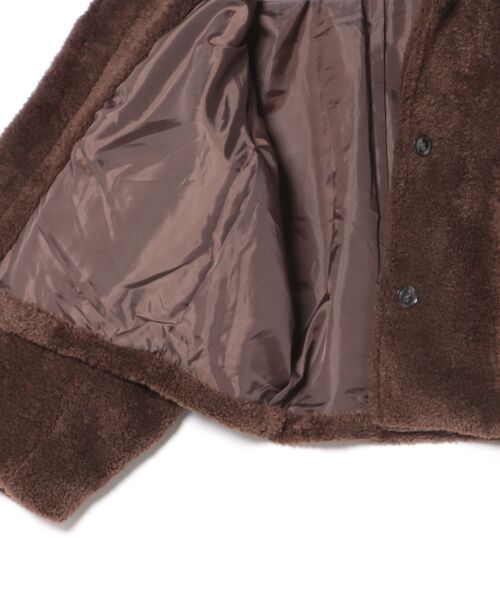 VICKY（ビッキー）の「ボアコクーンスリーブブルゾン（ブルゾン・レディース・ブラウン/ブラック・M）」の4枚目の写真