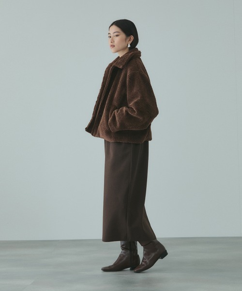 VICKY（ビッキー）の「ボアコクーンスリーブブルゾン（ブルゾン・レディース・ブラウン/ブラック・M）」の8枚目の写真