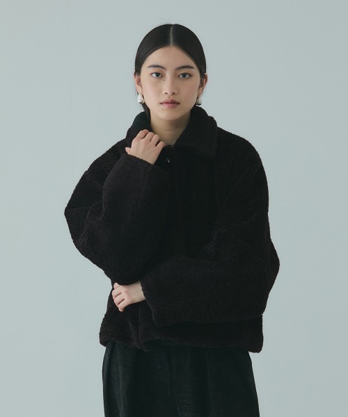 VICKY（ビッキー）の「ボアコクーンスリーブブルゾン（ブルゾン・レディース・ブラウン/ブラック・M）」の10枚目の写真