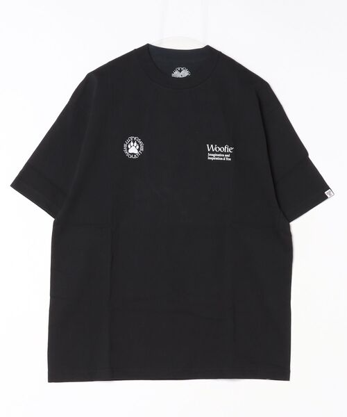 fridge（フリッジ）の「【SAY HELLO x Woofie】セイハロー x ウーフィー Old Net S/S Tee（Tシャツ/カットソー・メンズ・ブラック/ホワイト・LARGE/X-LARGE/MEDIUM）」の2枚目の写真
