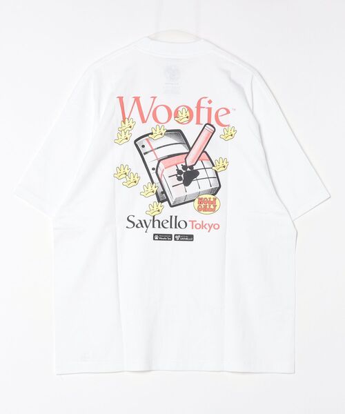 fridge（フリッジ）の「【SAY HELLO x Woofie】セイハロー x ウーフィー Old Net S/S Tee（Tシャツ/カットソー・メンズ・ブラック/ホワイト・LARGE/X-LARGE/MEDIUM）」の3枚目の写真