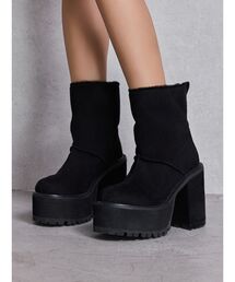 GYDA | フェイクムートンplatformショートブーツ(ブーツ)