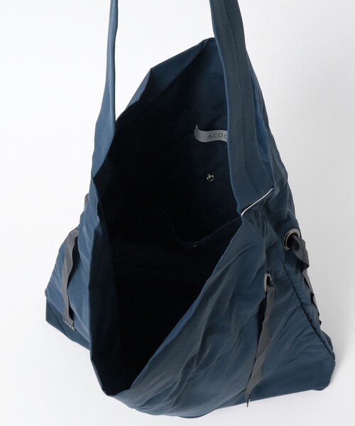 ACOC（アコック）の「ACOC / Drawstring Bag（トートバッグ・レディース・チャコールグレー/インディゴブルー・ONE SIZE）」の10枚目の写真