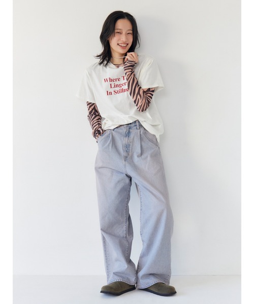 Ungrid(アングリッド)の「ブリーチルーズデニム(デニムパンツ・レディース・ブラウン/ブルー・24inch/25inch/26inch)」の5枚目の写真