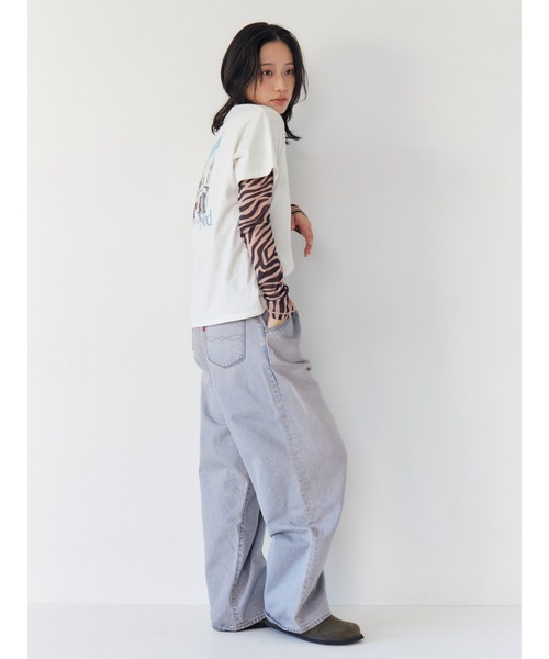 Ungrid(アングリッド)の「ブリーチルーズデニム(デニムパンツ・レディース・ブラウン/ブルー・24inch/25inch/26inch)」の7枚目の写真