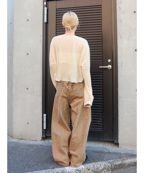 Ungrid(アングリッド)の「ブリーチルーズデニム(デニムパンツ・レディース・ブラウン/ブルー・24inch/25inch/26inch)」の10枚目の写真