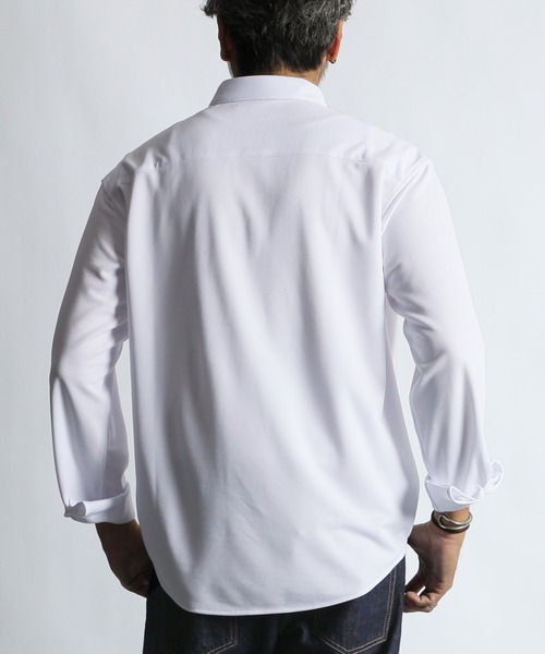 The DUFFER of ST.GEORGE(ザダファーオブセントジョージ)の「【WEB限定アイテム】SMALL COLLAR KANOKO SHIRT:吸水速乾 綺麗め カノコシャツ(シャツ/ブラウス・メンズ・ブラック/ホワイト/ネイビー・SMALL/MEDIUM/LARGE/X-LARGE)」の10枚目の写真
