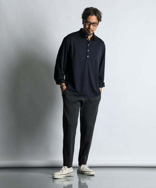 The DUFFER of ST.GEORGE(ザダファーオブセントジョージ)の「【WEB限定アイテム】SMALL COLLAR KANOKO SHIRT:吸水速乾 綺麗め カノコシャツ(シャツ/ブラウス・メンズ・ブラック/ホワイト/ネイビー・SMALL/MEDIUM/LARGE/X-LARGE)」の8枚目の写真