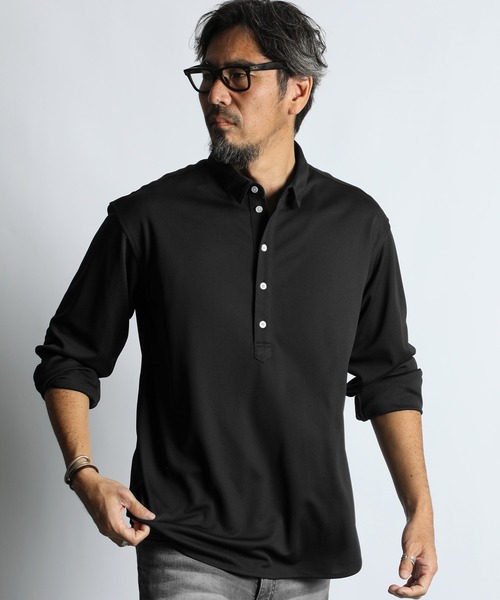 The DUFFER of ST.GEORGE(ザダファーオブセントジョージ)の「【WEB限定アイテム】SMALL COLLAR KANOKO SHIRT:吸水速乾 綺麗め カノコシャツ(シャツ/ブラウス・メンズ・ブラック/ホワイト/ネイビー・SMALL/MEDIUM/LARGE/X-LARGE)」の5枚目の写真
