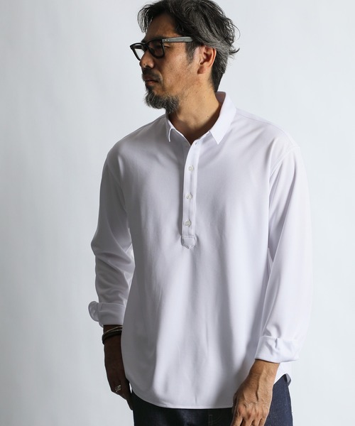 The DUFFER of ST.GEORGE(ザダファーオブセントジョージ)の「【WEB限定アイテム】SMALL COLLAR KANOKO SHIRT:吸水速乾 綺麗め カノコシャツ(シャツ/ブラウス・メンズ・ブラック/ホワイト/ネイビー・SMALL/MEDIUM/LARGE/X-LARGE)」の19枚目の写真