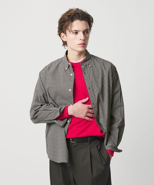 BEAUTY&YOUTH UNITED ARROWS（ビューティーアンドユースユナイテッドアローズ）の「ミニチェック ボタンダウン シャツ FORM型（シャツ/ブラウス・メンズ・ダークブラウン/ネイビー・S/M/XL/L）」の2枚目の写真