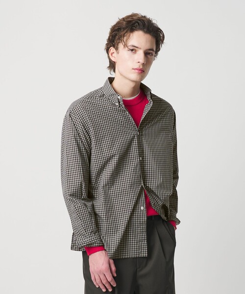 BEAUTY&YOUTH UNITED ARROWS（ビューティーアンドユースユナイテッドアローズ）の「ミニチェック ボタンダウン シャツ FORM型（シャツ/ブラウス・メンズ・ダークブラウン/ネイビー・S/M/XL/L）」の3枚目の写真
