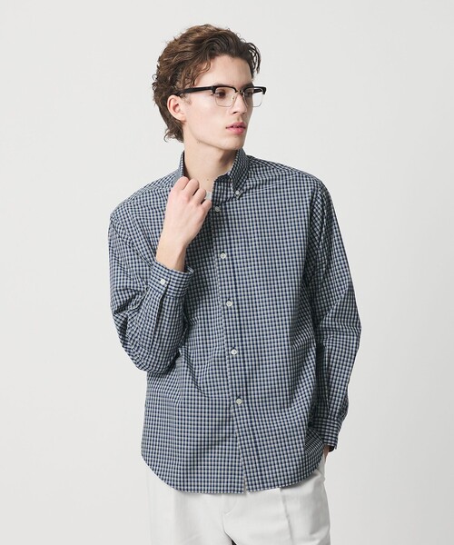 BEAUTY&YOUTH UNITED ARROWS（ビューティーアンドユースユナイテッドアローズ）の「ミニチェック ボタンダウン シャツ FORM型（シャツ/ブラウス・メンズ・ダークブラウン/ネイビー・S/M/XL/L）」の6枚目の写真