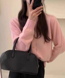 PIN（ピン）の「ゴールドボタン クルーネックニットカーディガン（カーディガン/ボレロ）」