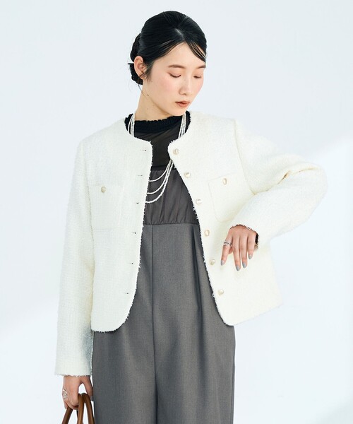 fredy emue(フレディエミュ)の「チュール切替オールインワン(つなぎ/オールインワン・レディース・ブラック/グレー・38/36)」の8枚目の写真