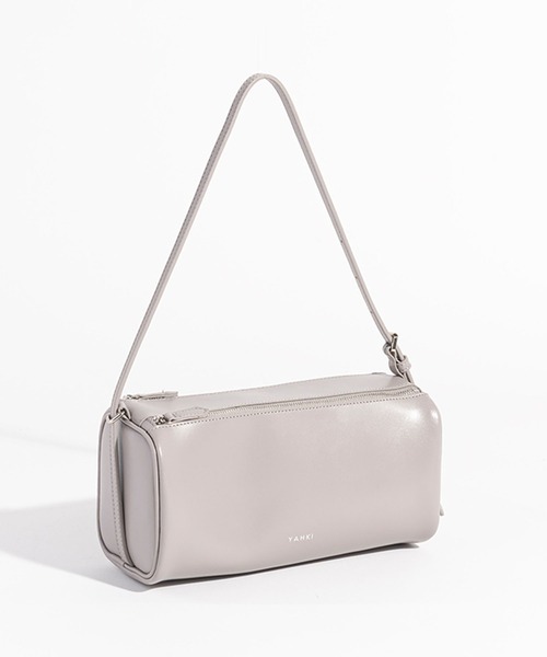 YAHKI（ヤーキ）の「YAHKI/ヤーキ SOFT W FACE ミニマル レザーショルダーバッグ 2026年春夏（ショルダーバッグ・レディース・ライトグリーン/ブラック/ライトグレー・FREE）」の9枚目の写真