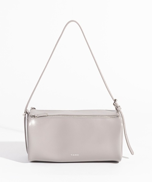 YAHKI（ヤーキ）の「YAHKI/ヤーキ SOFT W FACE ミニマル レザーショルダーバッグ 2026年春夏（ショルダーバッグ・レディース・ライトグリーン/ブラック/ライトグレー・FREE）」の18枚目の写真
