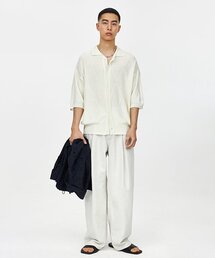 Fringe Knit Collar H/S Cardigan