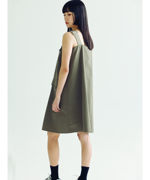 BOMNAL BOUTIQUE(ボムナルブティック)の「サスペンダーミディワンピース _ カーキ(ワンピース・レディース・その他・FREE)」の3枚目の写真