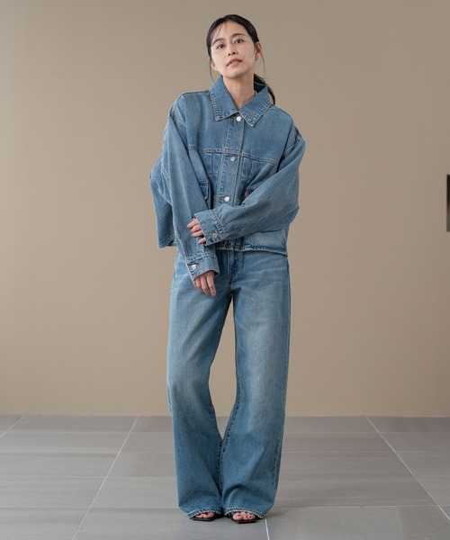 Levi's(リーバイス)の「Levi's/リーバイス TYPEⅡクロップド トラッカージャケット(デニムジャケット・レディース・インディゴブルー・XS/S/M)」の5枚目の写真