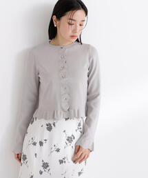 NATURAL BEAUTY BASIC（ナチュラルビューティーベーシック）の「◇メタルボタンフリルカーディガン（カーディガン/ボレロ）」
