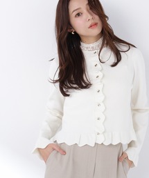 NATURAL BEAUTY BASIC（ナチュラルビューティーベーシック）の「◇メタルボタンフリルカーディガン（カーディガン/ボレロ）」