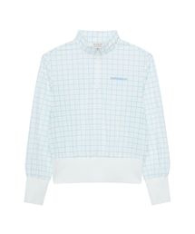 ANTOMARS（アントゥマーズ）の「グラフチェッククロップハーフジップ レディース - ブルー（マウンテンパーカー）」