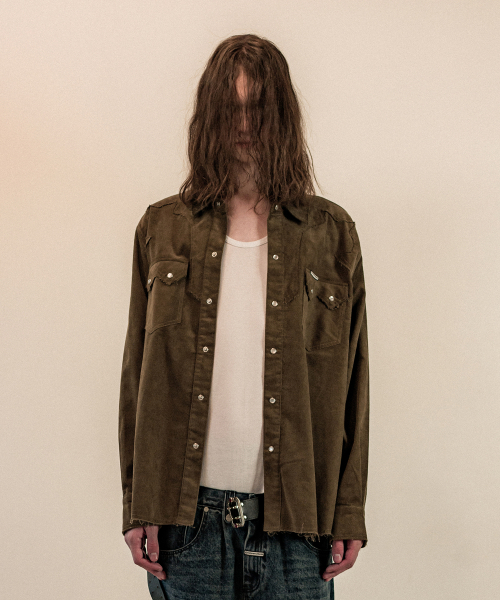 THEVINYLHOUSE(ザバイニルハウス)の「CORDUROY WESTERN SHIRTS KHAKI(シャツ/ブラウス・メンズ・その他・S/M/L)」の2枚目の写真