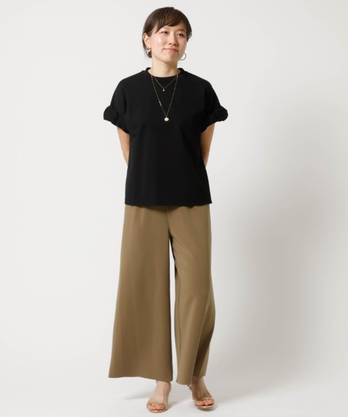 DESIGNWORKS（デザインワークス）の「アクアジャージワイドパンツ（その他パンツ・レディース・ベージュ・フリー）」の6枚目の写真