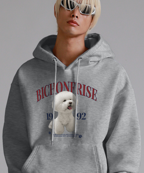LIKE THE MOST(ライクザモースト)の「ビションボンボンオーバーサイズフード_4カラー(パーカー・レディース・その他・S/M/L/XL)」の3枚目の写真
