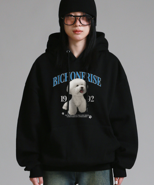 LIKE THE MOST(ライクザモースト)の「ビションボンボンオーバーサイズフード_4カラー(パーカー・レディース・その他・S/M/L/XL)」の6枚目の写真
