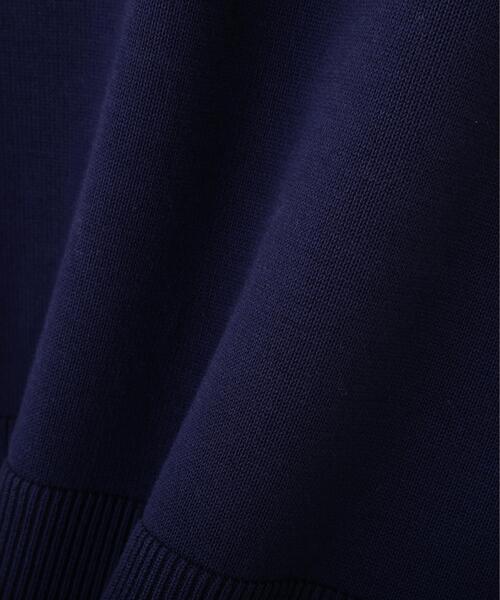 human woman(ヒューマンウーマン)の「◆オーガニックコットン混プレーティング前立フリルプルオーバー(ニット/セーター・レディース・ネイビー/ホワイト系その他・MEDIUM)」の17枚目の写真