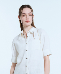 L11 LINEN HALF SHIRT(WHITE)