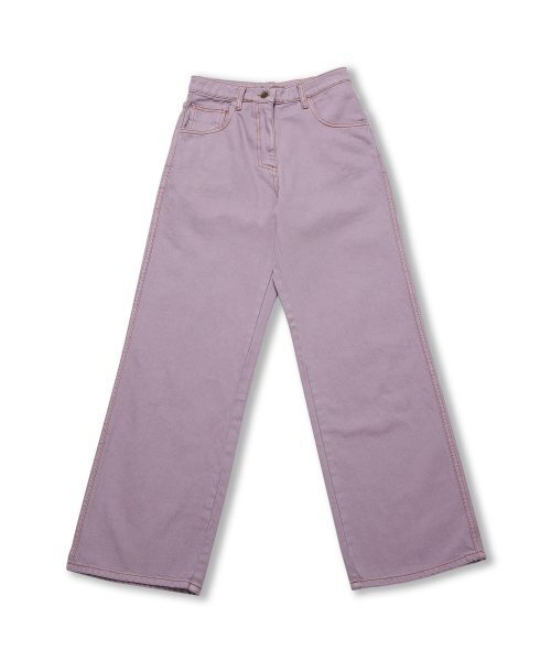 HIGH SCHOOL DISCO(ハイスクールディスコ)の「Color Wide Pants_indi purple(デニムパンツ・レディース・その他・LARGE/S)」の1枚目の写真