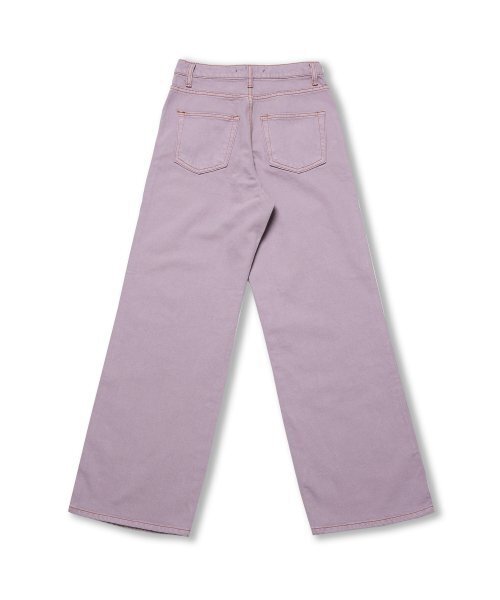 HIGH SCHOOL DISCO(ハイスクールディスコ)の「Color Wide Pants_indi purple(デニムパンツ・レディース・その他・LARGE/S)」の2枚目の写真